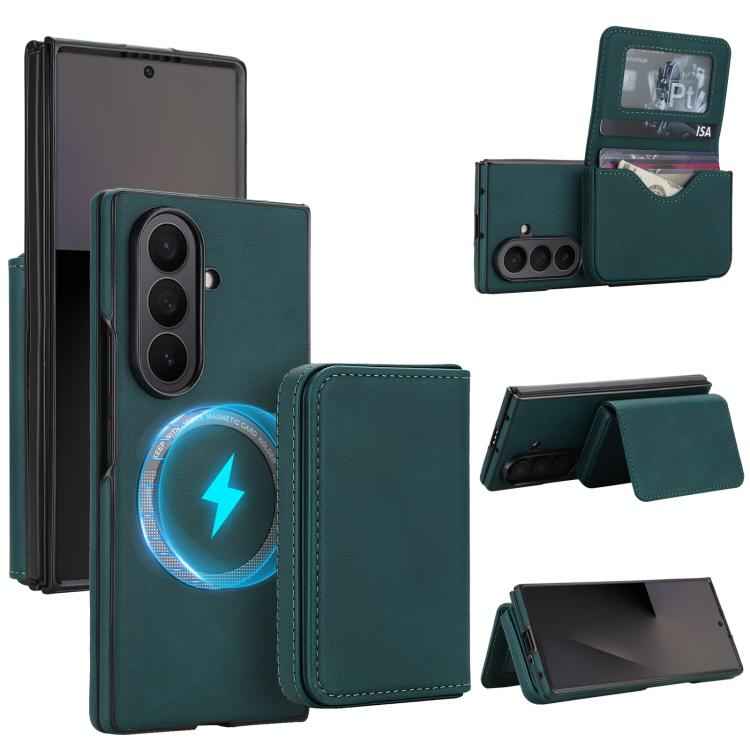 Retro Faux Leather Detachable Magnetic Wallet Bag RFID Blocking Phone Case, For Samsung Galaxy Z Fold7 5G