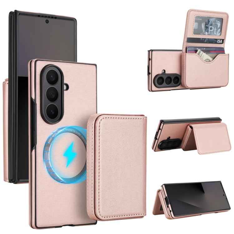 Retro Faux Leather Detachable Magnetic Wallet Bag RFID Blocking Phone Case, For Samsung Galaxy Z Fold7 5G