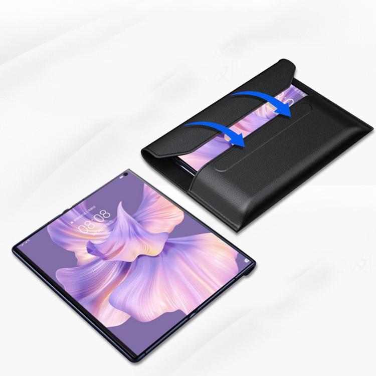 Envelope Design Genuine Leather Phone Case, For Samsung Galaxy Z TriFold