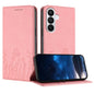 Tulips Butterfly Pattern Magnetic Vegan Leather Phone Case, For Galaxy S26 FE 5G, For Samsung Galaxy S26 Ultra 5G, For Samsung Galaxy S26 5G, For Samsung Galaxy S25 FE 5G