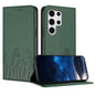 Tulips Butterfly Pattern Magnetic Vegan Leather Phone Case, For Samsung Galaxy S25 Edge 5G, For Samsung Galaxy S25 5G, For Samsung Galaxy S25+ 5G, For Samsung Galaxy S25 Ultra 5G