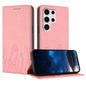 Tulips Butterfly Pattern Magnetic Vegan Leather Phone Case, For Samsung Galaxy S25 Edge 5G, For Samsung Galaxy S25 5G, For Samsung Galaxy S25+ 5G, For Samsung Galaxy S25 Ultra 5G