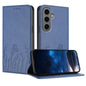 Tulips Butterfly Pattern Magnetic Vegan Leather Phone Case, For Samsung Galaxy S24 FE 5G, For Samsung Galaxy S24 Ultra 5G, For Samsung Galaxy S24+ 5G, For Samsung Galaxy S24 5G