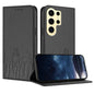 Tulips Butterfly Pattern Magnetic Vegan Leather Phone Case, For Samsung Galaxy S24 FE 5G, For Samsung Galaxy S24 Ultra 5G, For Samsung Galaxy S24+ 5G, For Samsung Galaxy S24 5G