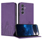 Tulips Butterfly Pattern Magnetic Vegan Leather Phone Case, For Samsung Galaxy S23 FE 5G, For Samsung Galaxy S23 Ultra 5G, For Samsung Galaxy S23+ 5G, For Samsung Galaxy S23 5G