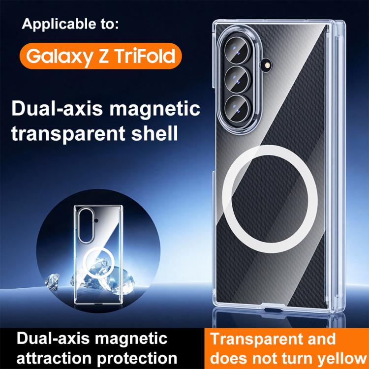 Dual Axis Magnetic Transparent Phone Case, For Samsung Galaxy Z TriFold