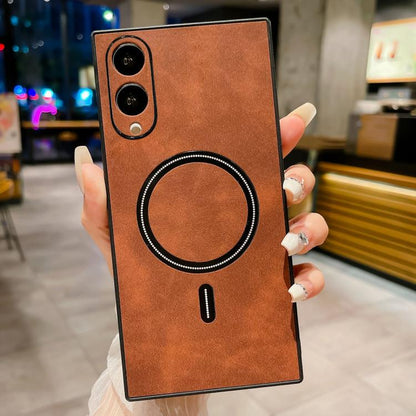 Lambskin Faux Leather Magnetic Phone Case, For Samsung Galaxy S26+ 5G, For Samsung Galaxy S26 Ultra 5G, For Samsung Galaxy S26 5G, For Samsung Galaxy S25 FE 5G, For Samsung Galaxy S25 Edge 5G, For Samsung Galaxy S25 5G, For Samsung Galaxy S25+ 5G      ...