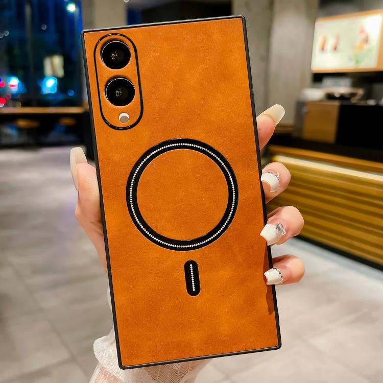 Lambskin Faux Leather Magnetic Phone Case, For Samsung Galaxy S26+ 5G, For Samsung Galaxy S26 Ultra 5G, For Samsung Galaxy S26 5G, For Samsung Galaxy S25 FE 5G, For Samsung Galaxy S25 Edge 5G, For Samsung Galaxy S25 5G, For Samsung Galaxy S25+ 5G      ...