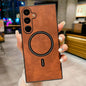 Lambskin Faux Leather Magnetic Phone Case, For Samsung Galaxy S26+ 5G, For Samsung Galaxy S26 Ultra 5G, For Samsung Galaxy S26 5G, For Samsung Galaxy S25 FE 5G, For Samsung Galaxy S25 Edge 5G, For Samsung Galaxy S25 5G, For Samsung Galaxy S25+ 5G      ...