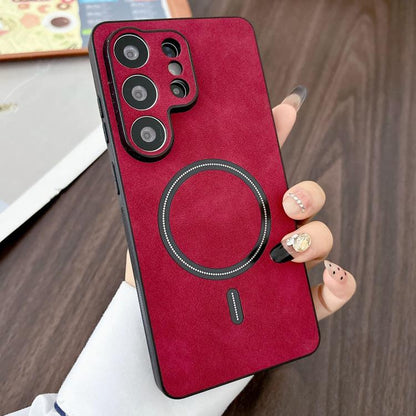 Lambskin Faux Leather Magnetic Phone Case, For Samsung Galaxy S26+ 5G, For Samsung Galaxy S26 Ultra 5G, For Samsung Galaxy S26 5G, For Samsung Galaxy S25 FE 5G, For Samsung Galaxy S25 Edge 5G, For Samsung Galaxy S25 5G, For Samsung Galaxy S25+ 5G      ...