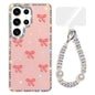 Sparkling IMD Colorful Bow Phone Case with Bracelet, For Samsung Galaxy S24 5G, For Samsung Galaxy S23 Ultra 5G