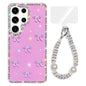 Sparkling IMD Colorful Bow Phone Case with Bracelet, For Samsung Galaxy S24 5G, For Samsung Galaxy S23 Ultra 5G