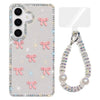 Sparkling IMD Colorful Bow Phone Case with Bracelet, For Samsung Galaxy S24 5G, For Samsung Galaxy S23 Ultra 5G