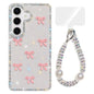 Sparkling IMD Colorful Bow Phone Case with Bracelet, For Samsung Galaxy S24 5G, For Samsung Galaxy S23 Ultra 5G
