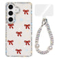 Sparkling IMD Colorful Bow Phone Case with Bracelet, For Samsung Galaxy S24 5G, For Samsung Galaxy S23 Ultra 5G