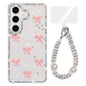 Sparkling IMD Colorful Bow Phone Case with Bracelet, For Samsung Galaxy S24 5G, For Samsung Galaxy S23 Ultra 5G