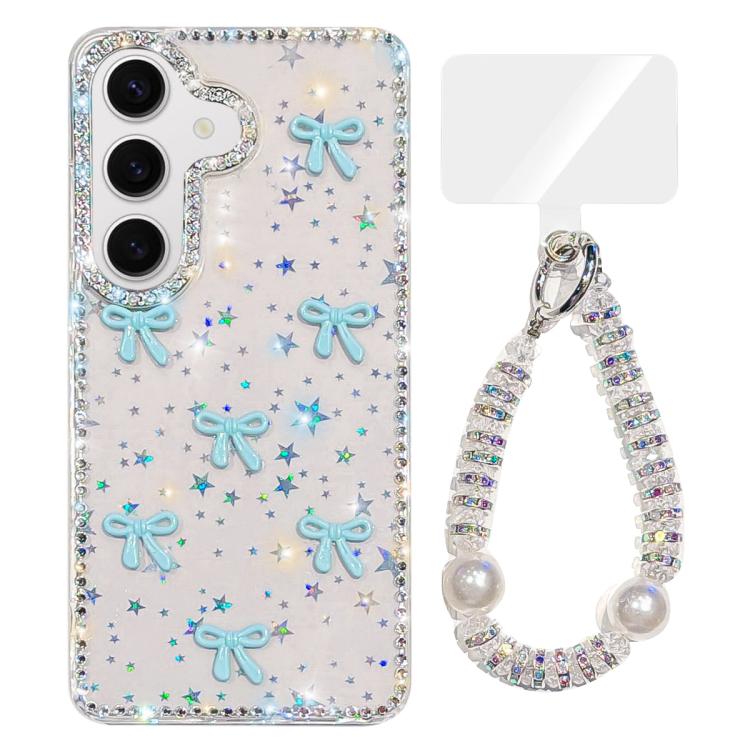 Sparkling IMD Colorful Bow Phone Case with Bracelet, For Samsung Galaxy S24 5G, For Samsung Galaxy S23 Ultra 5G