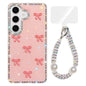 Sparkling IMD Colorful Bow Phone Case with Bracelet, For Samsung Galaxy S24 5G, For Samsung Galaxy S23 Ultra 5G