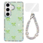 Sparkling IMD Colorful Bow Phone Case with Bracelet, For Samsung Galaxy S24 5G, For Samsung Galaxy S23 Ultra 5G
