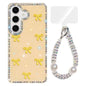 Sparkling IMD Colorful Bow Phone Case with Bracelet, For Samsung Galaxy S24 5G, For Samsung Galaxy S23 Ultra 5G