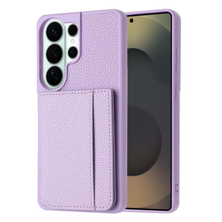 Litchi Pattern Magnetic Card Bag Holder Phone Case, For Samsung Galaxy S26+ 5G, For Samsung Galaxy S26 Ultra 5G, For Samsung Galaxy S26 5G, For Samsung Galaxy S25 FE 5G, For Samsung Galaxy S25 5G, For Samsung Galaxy S25+ 5G                             ...