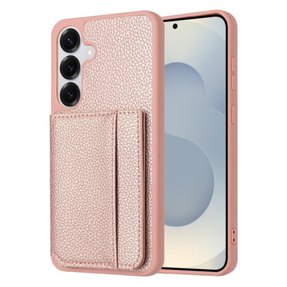 Litchi Pattern Magnetic Card Bag Holder Phone Case, For Samsung Galaxy S26+ 5G, For Samsung Galaxy S26 Ultra 5G, For Samsung Galaxy S26 5G, For Samsung Galaxy S25 FE 5G, For Samsung Galaxy S25 5G, For Samsung Galaxy S25+ 5G                             ...