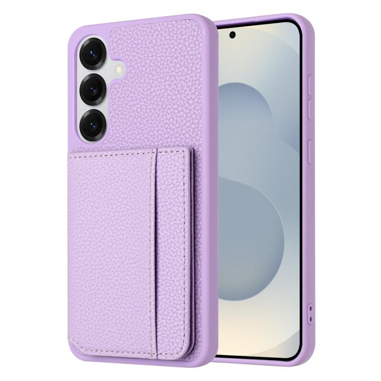 Litchi Pattern Magnetic Card Bag Holder Phone Case, For Samsung Galaxy S26+ 5G, For Samsung Galaxy S26 Ultra 5G, For Samsung Galaxy S26 5G, For Samsung Galaxy S25 FE 5G, For Samsung Galaxy S25 5G, For Samsung Galaxy S25+ 5G                             ...