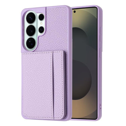 Litchi Pattern Magnetic Card Bag Holder Phone Case, For Samsung Galaxy S26+ 5G, For Samsung Galaxy S26 Ultra 5G, For Samsung Galaxy S26 5G, For Samsung Galaxy S25 FE 5G, For Samsung Galaxy S25 5G, For Samsung Galaxy S25+ 5G                             ...