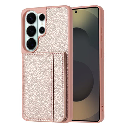 Litchi Pattern Magnetic Card Bag Holder Phone Case, For Samsung Galaxy S26+ 5G, For Samsung Galaxy S26 Ultra 5G, For Samsung Galaxy S26 5G, For Samsung Galaxy S25 FE 5G, For Samsung Galaxy S25 5G, For Samsung Galaxy S25+ 5G                             ...