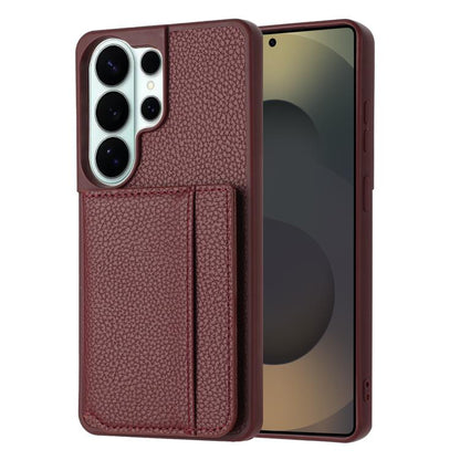 Litchi Pattern Magnetic Card Bag Holder Phone Case, For Samsung Galaxy S24 5G, For Samsung Galaxy S23 Ultra 5G, For Samsung Galaxy S23+ 5G, For Samsung Galaxy S23 5G, For Samsung Galaxy S22 Ultra 5G, For Samsung Galaxy S22+ 5G, For Samsung Galaxy S22 5...