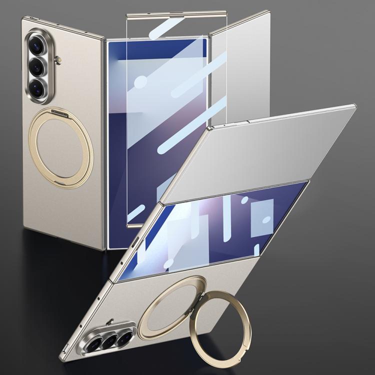 GKK Integrated Full Cover Frame Ultra-thin Magnetic Phone Case with Rotating Holder, For Samsung Galaxy Z TriFold