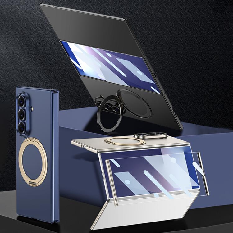 GKK Integrated Full Cover Frame Ultra-thin Magnetic Phone Case with Rotating Holder, For Samsung Galaxy Z TriFold