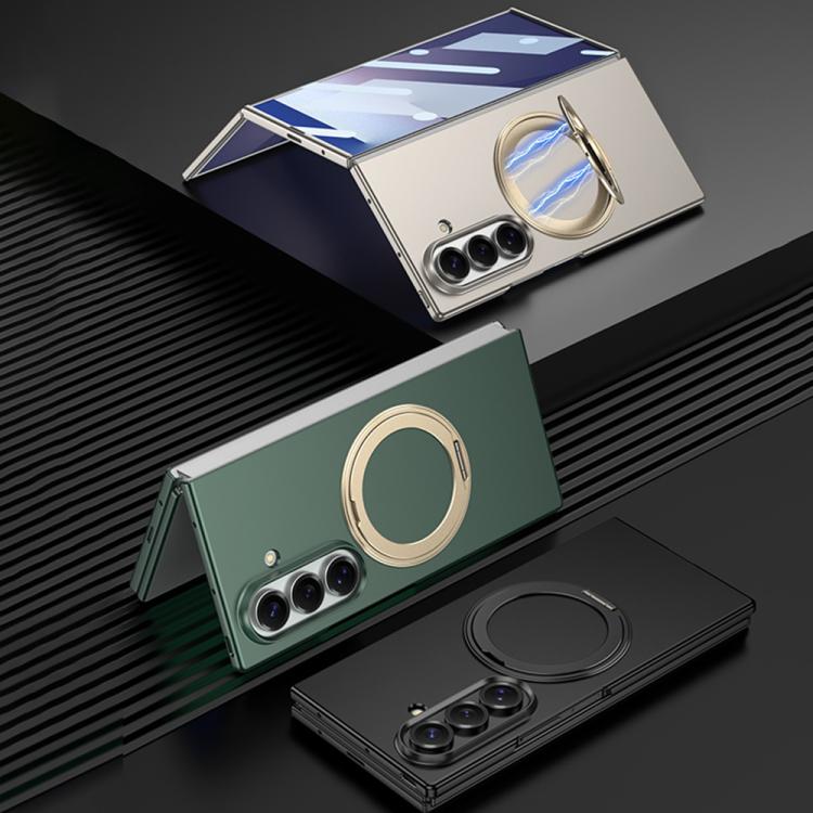 GKK Integrated Full Cover Frame Ultra-thin Magnetic Phone Case with Rotating Holder, For Samsung Galaxy Z TriFold