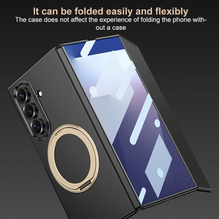 GKK Integrated Full Cover Frame Ultra-thin Magnetic Phone Case with Rotating Holder, For Samsung Galaxy Z TriFold