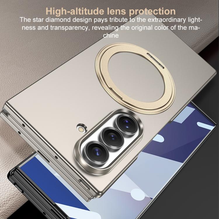 GKK Integrated Full Cover Frame Ultra-thin Magnetic Phone Case with Rotating Holder, For Samsung Galaxy Z TriFold