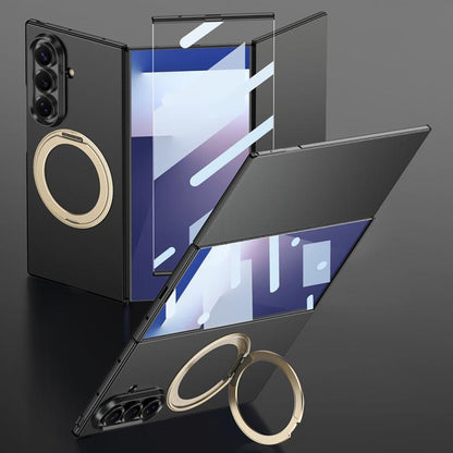 GKK Integrated Full Cover Frame Ultra-thin Magnetic Phone Case with Rotating Holder, For Samsung Galaxy Z TriFold