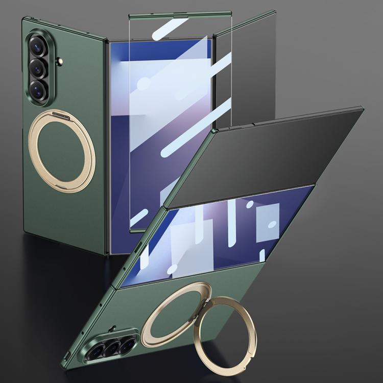 GKK Integrated Full Cover Frame Ultra-thin Magnetic Phone Case with Rotating Holder, For Samsung Galaxy Z TriFold