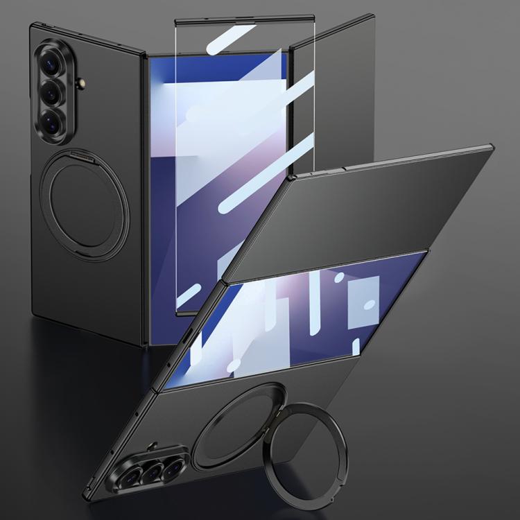 GKK Integrated Full Cover Frame Ultra-thin Magnetic Phone Case with Rotating Holder, For Samsung Galaxy Z TriFold