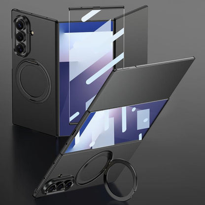 GKK Integrated Full Cover Frame Ultra-thin Magnetic Phone Case with Rotating Holder, For Samsung Galaxy Z TriFold
