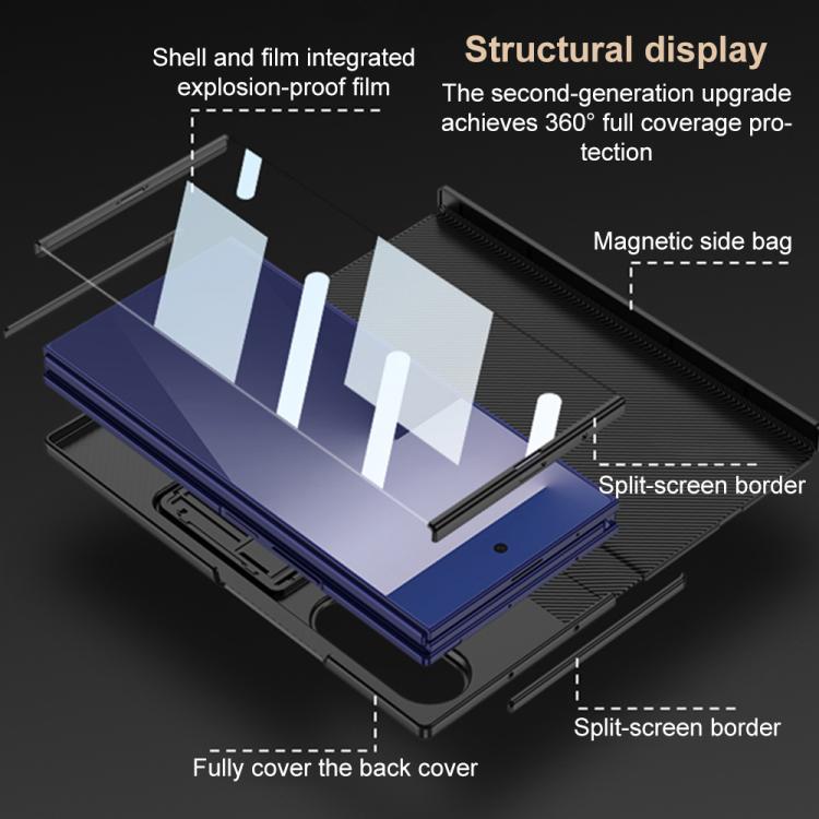 GKK Full Coverage Magnetic Flip Phone Case with All Purpose Holder, For Samsung Galaxy Z TriFold