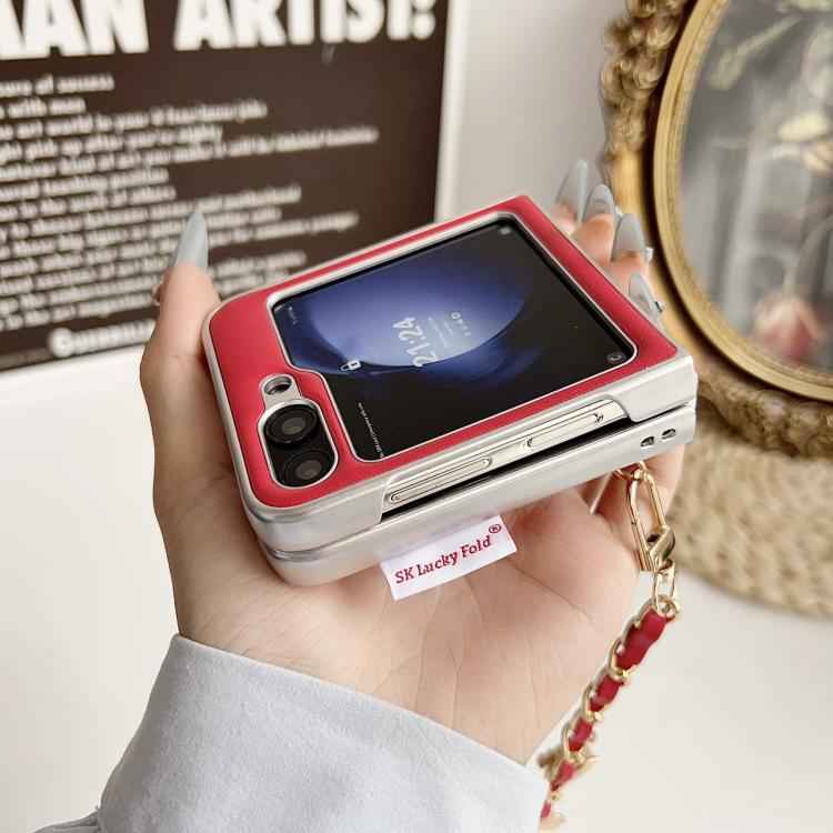 Puffer Jacket 3D Camellia Pattern Phone Case with Wrist Strap, For Samsung Galaxy Z Flip6/7 FE, For Samsung Galaxy Z Fold7 5G, For Samsung Galaxy Z Flip7 5G, For Samsung Galaxy Z Flip5