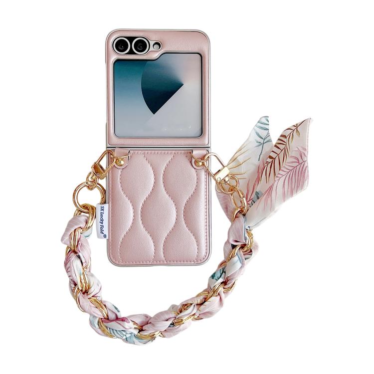 Puffer Jacket Scarf Fabric Wrist Strap Phone Case, For Samsung Galaxy Z Flip6/7 FE, For Samsung Galaxy Z Fold7 5G, For Samsung Galaxy Z Flip7 5G, For Samsung Galaxy Z Flip5