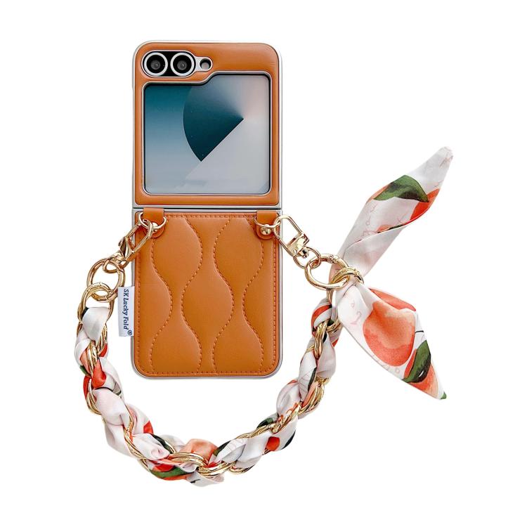 Puffer Jacket Scarf Fabric Wrist Strap Phone Case, For Samsung Galaxy Z Flip6/7 FE, For Samsung Galaxy Z Fold7 5G, For Samsung Galaxy Z Flip7 5G, For Samsung Galaxy Z Flip5