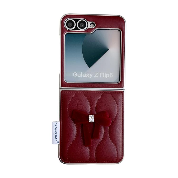 Puffer Jacket Bow Phone Case with  Wrist Strap, For Samsung Galaxy Z Flip6/7 FE, For Samsung Galaxy Z Fold7 5G, For Samsung Galaxy Z Flip7 5G, For Samsung Galaxy Z Flip5