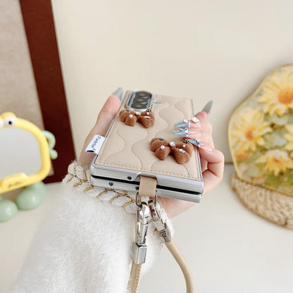 Puffer Jacket Chic Phone Case with Wrist Strap, For Samsung Galaxy Z Flip6/7 FE, For Samsung Galaxy Z Fold7 5G, For Samsung Galaxy Z Flip7 5G, For Samsung Galaxy Z Flip5