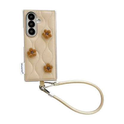 Puffer Jacket Chic Phone Case with Wrist Strap, For Samsung Galaxy Z Flip6/7 FE, For Samsung Galaxy Z Fold7 5G, For Samsung Galaxy Z Flip7 5G, For Samsung Galaxy Z Flip5