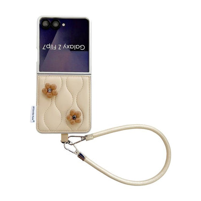 Puffer Jacket Chic Phone Case with Wrist Strap, For Samsung Galaxy Z Flip6/7 FE, For Samsung Galaxy Z Fold7 5G, For Samsung Galaxy Z Flip7 5G, For Samsung Galaxy Z Flip5