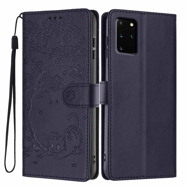 Tree Cat Embossed Flip Vegan Leather Phone Case, For Samsung Galaxy Note20, For Samsung Galaxy Note20 Ultra, For Samsung Galaxy S20 Ultra, For Samsung Galaxy S20, For Samsung Galaxy S20+