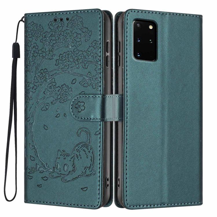 Tree Cat Embossed Flip Vegan Leather Phone Case, For Samsung Galaxy Note20, For Samsung Galaxy Note20 Ultra, For Samsung Galaxy S20 Ultra, For Samsung Galaxy S20, For Samsung Galaxy S20+
