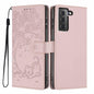 Tree Cat Embossed Flip Vegan Leather Phone Case, For Samsung Galaxy S22+ 5G, For Samsung Galaxy S22 5G, For Samsung Galaxy S21 FE 5G, For Samsung Galaxy S21 5G, For Samsung Galaxy S21+ 5G, For Samsung Galaxy S21 Ultra 5G